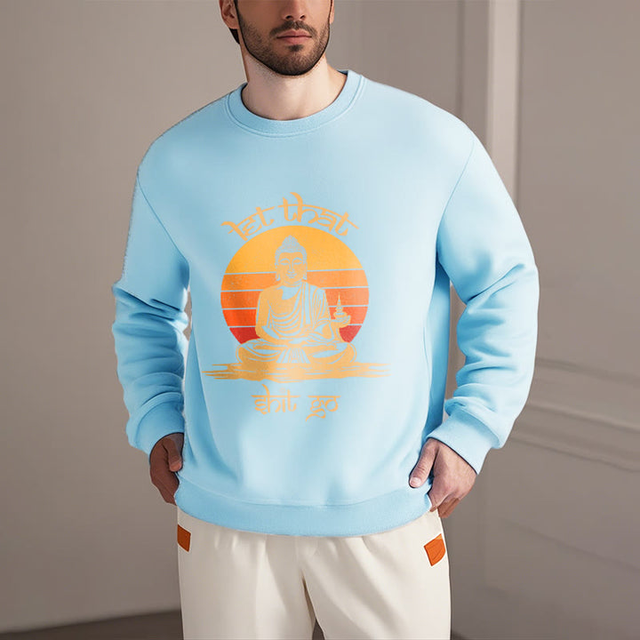 Sweat-shirt en polyester doublé polaire Buddha Stones Let That Shit Go