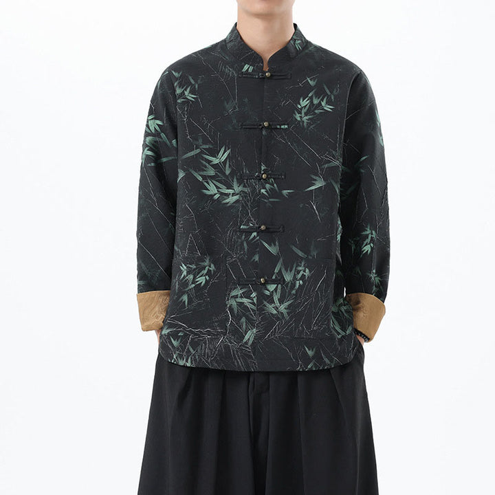 Chemise à manches longues en élasthanne pour homme avec imprimé Buddha Stones - image 8
