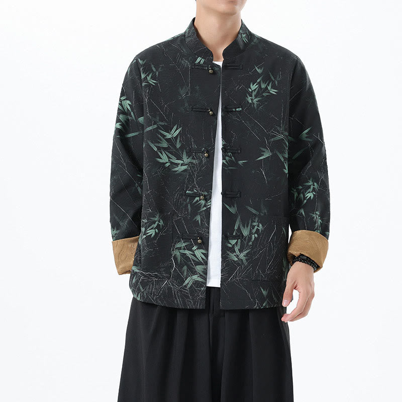 Chemise à manches longues en élasthanne pour homme avec imprimé Buddha Stones - Noir - US/UK/AU46,EU56 (5XL) - image 1