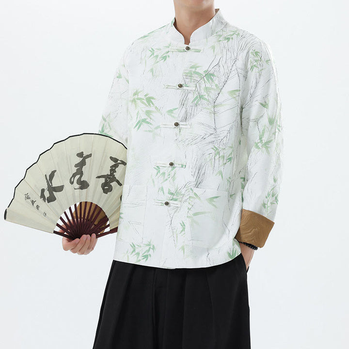 Chemise à manches longues en élasthanne pour homme avec imprimé Buddha Stones - image 20