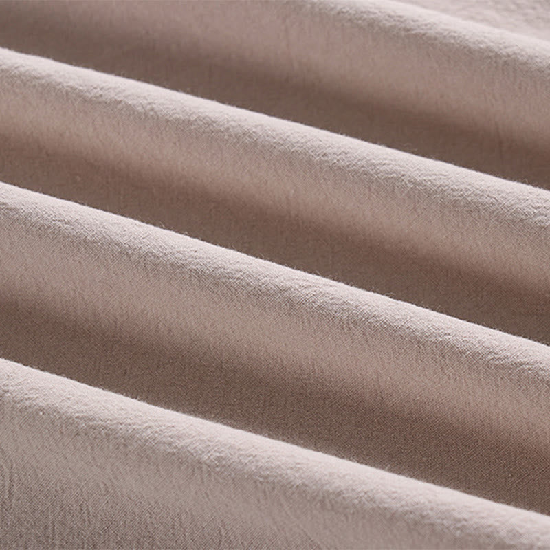 T-shirt ample pour homme Buddha Stones , couleur unie, manches courtes, col en V, chemise en lin respirante - image 9