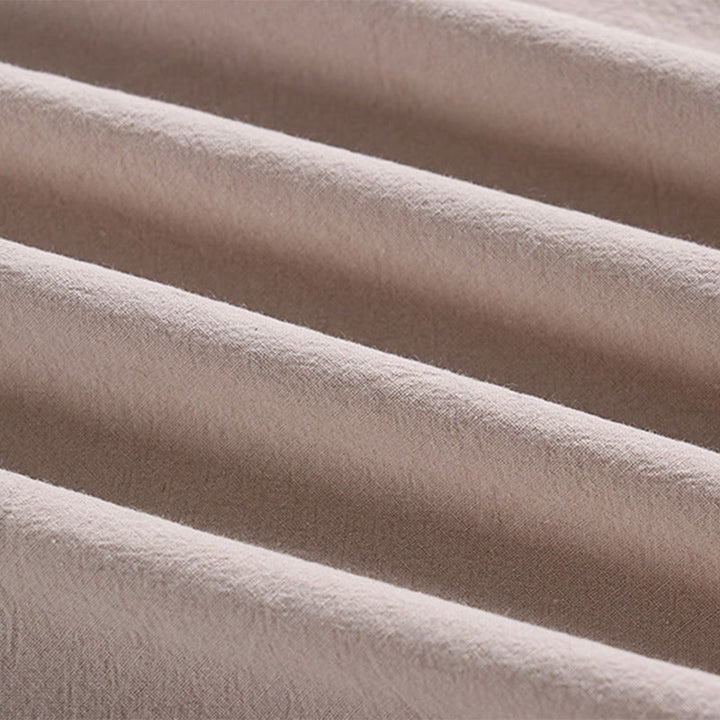 T-shirt ample pour homme Buddha Stones , couleur unie, manches courtes, col en V, chemise en lin respirante - image 9