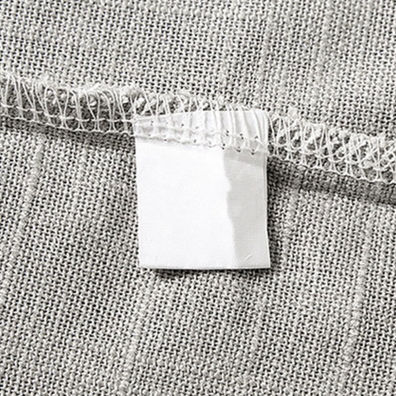 Chemise ample pour homme Buddha Stones, couleur unie, col cranté, manches courtes, confortable, bouton, chemise en coton et lin respirant - image 16