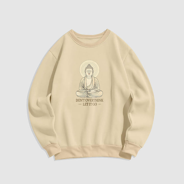 Sweat-shirt à col rond doublé polaire Buddha Stones DON'T OVERTHINK