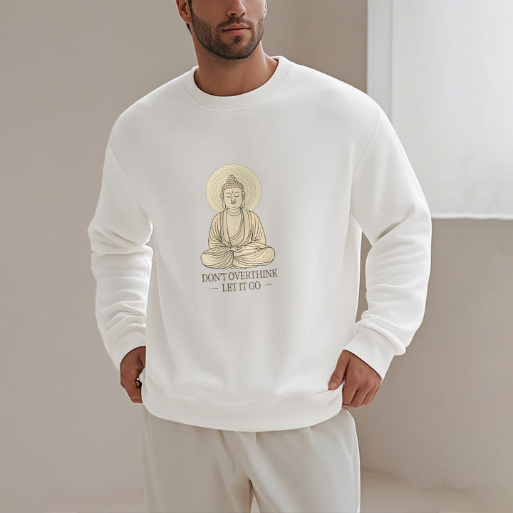 Sweat-shirt à col rond doublé polaire Buddha Stones DON'T OVERTHINK