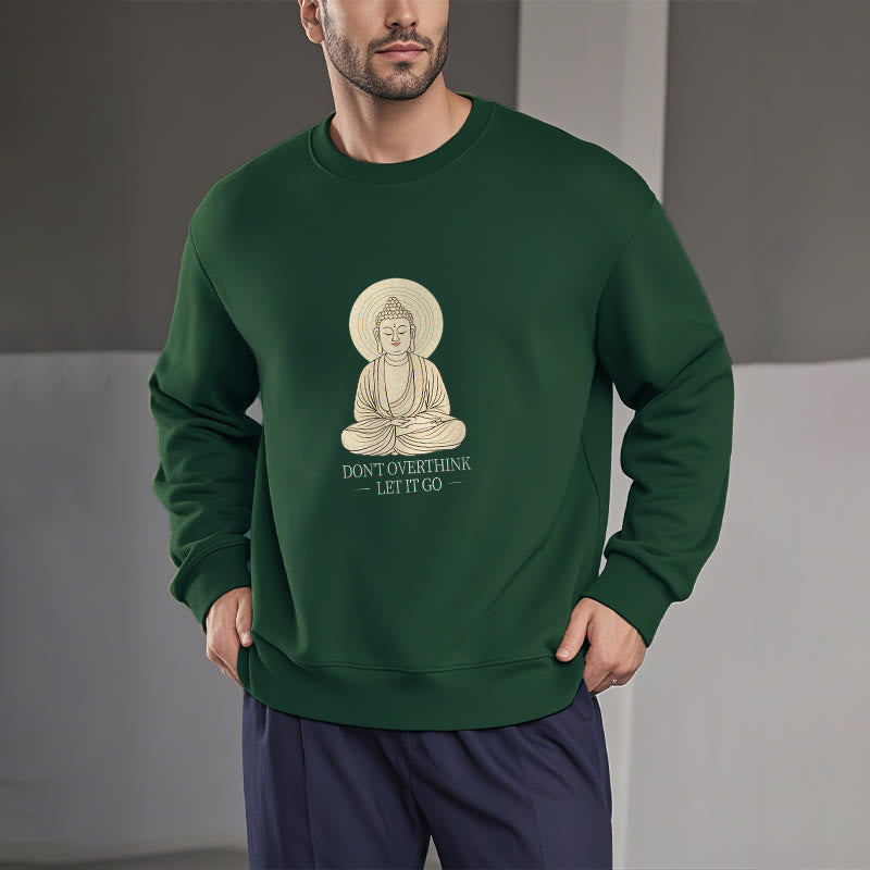 Sweat-shirt à col rond doublé polaire Buddha Stones DON'T OVERTHINK