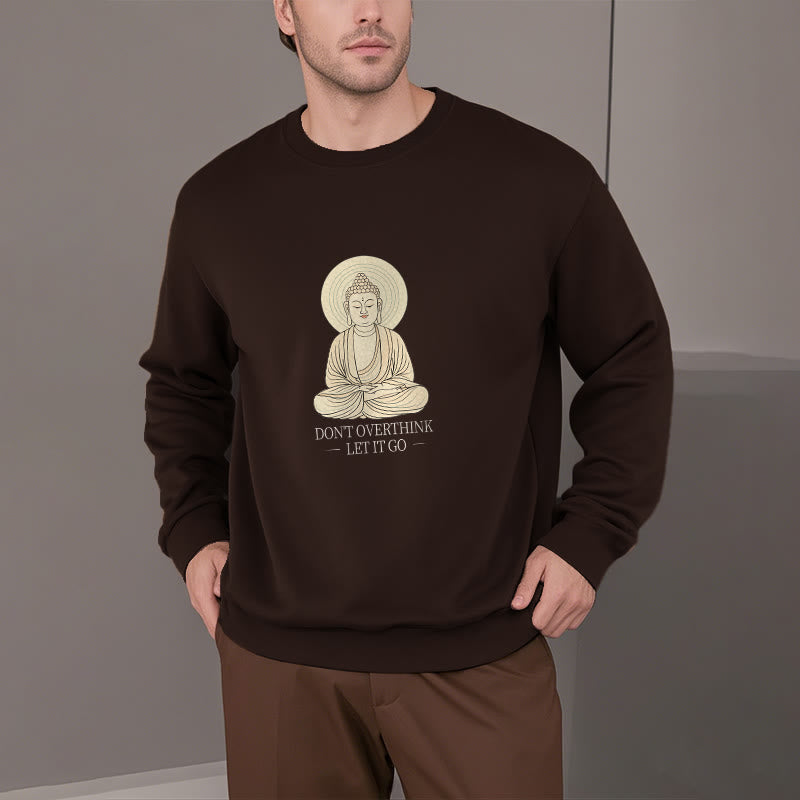 Sweat-shirt à col rond doublé polaire Buddha Stones DON'T OVERTHINK