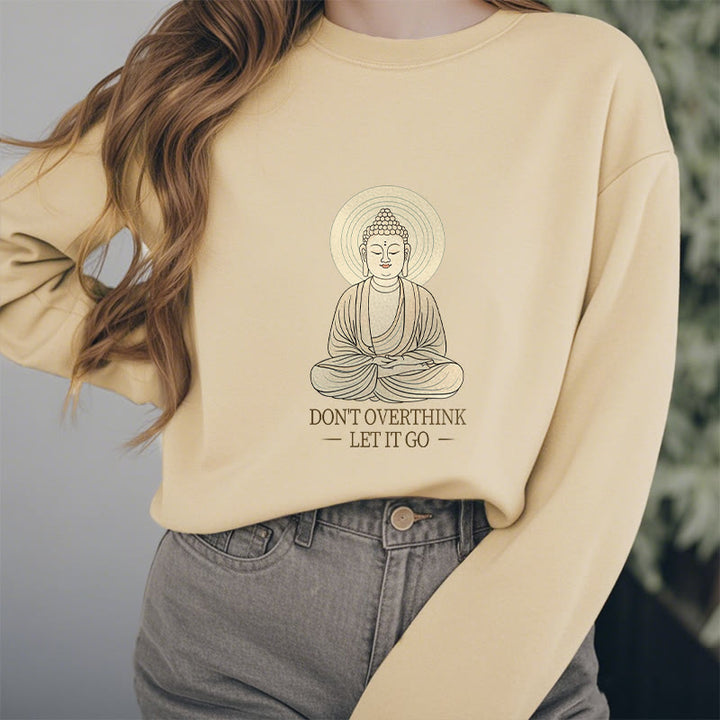 Sweat-shirt à col rond doublé polaire Buddha Stones DON'T OVERTHINK