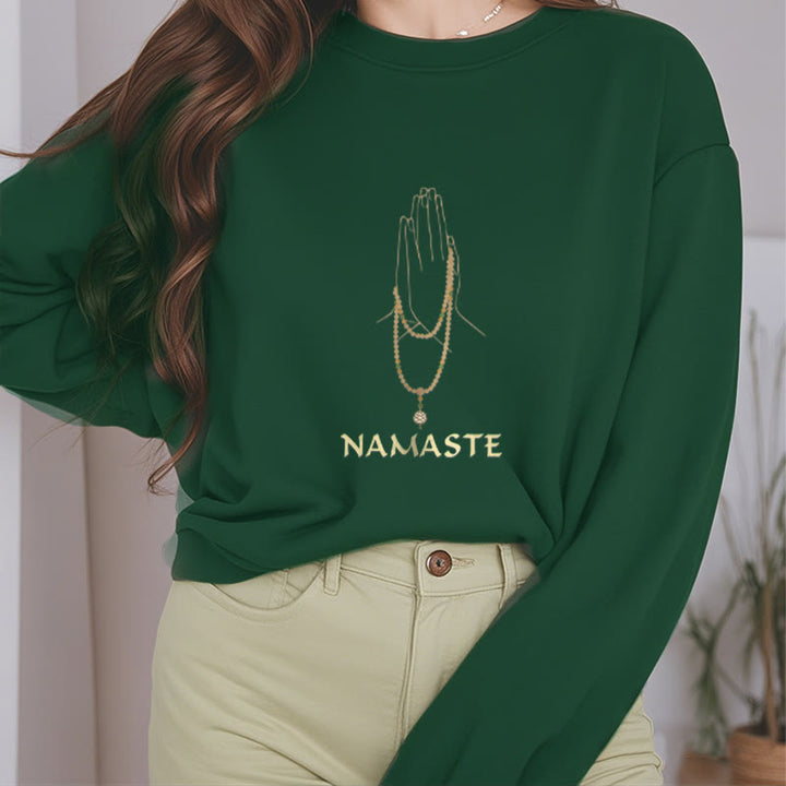 Sweat-shirt doublé polaire Buddha Stones NAMASTE