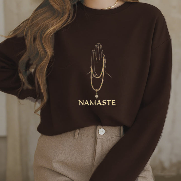 Sweat-shirt doublé polaire Buddha Stones NAMASTE