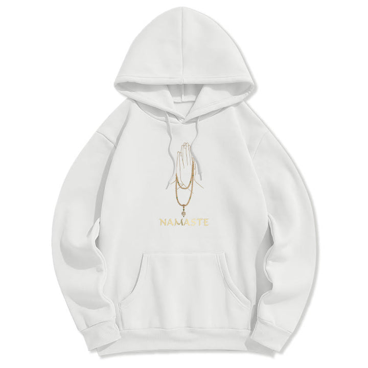 Sweat à capuche doublé en polaire polyester Buddha Stones NAMASTE