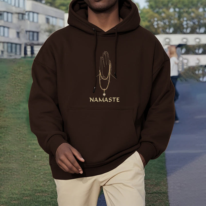 Sweat à capuche doublé en polaire polyester Buddha Stones NAMASTE