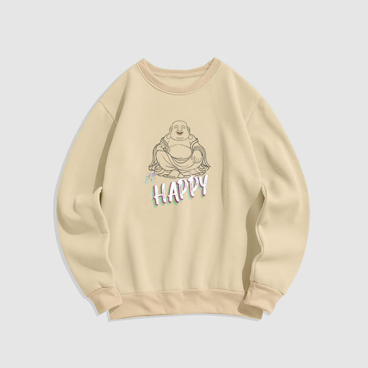 Sweat-shirt doublé polaire Bouddha rieur BE HAPPY Buddha Stones