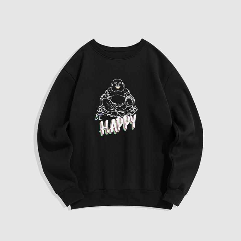 Sweat-shirt doublé polaire Bouddha rieur BE HAPPY Buddha Stones