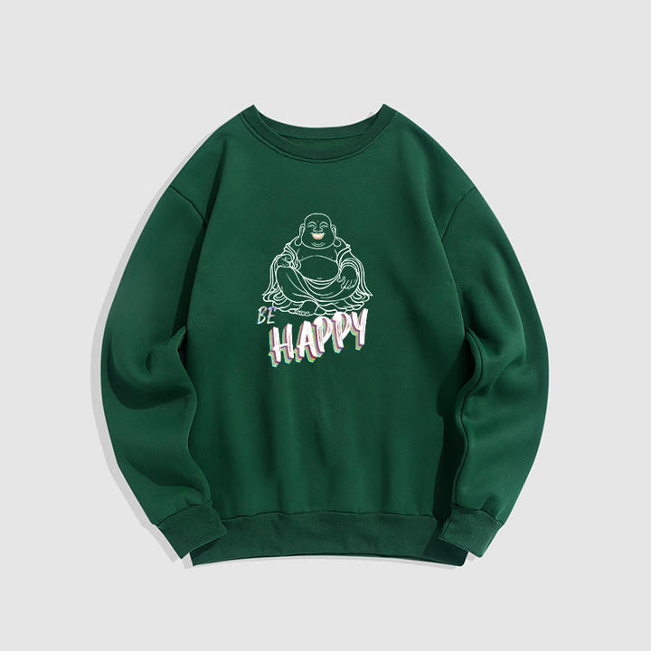 Sweat-shirt doublé polaire Bouddha rieur BE HAPPY Buddha Stones