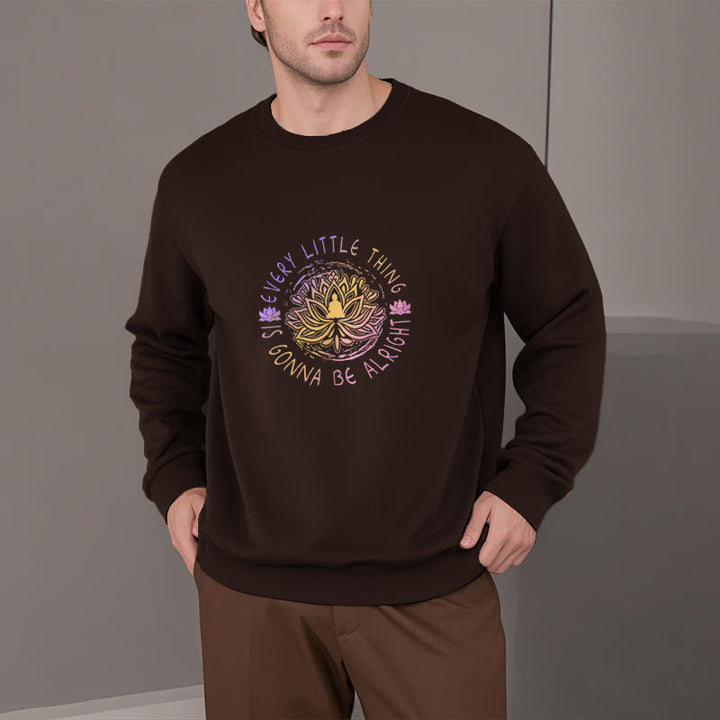 Sweat-shirt doublé polaire Buddha Stones TOUT VA BIEN SE PASSER