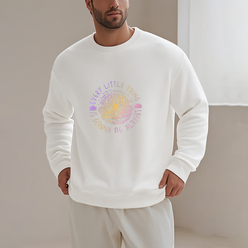 Sweat-shirt doublé polaire Buddha Stones TOUT VA BIEN SE PASSER