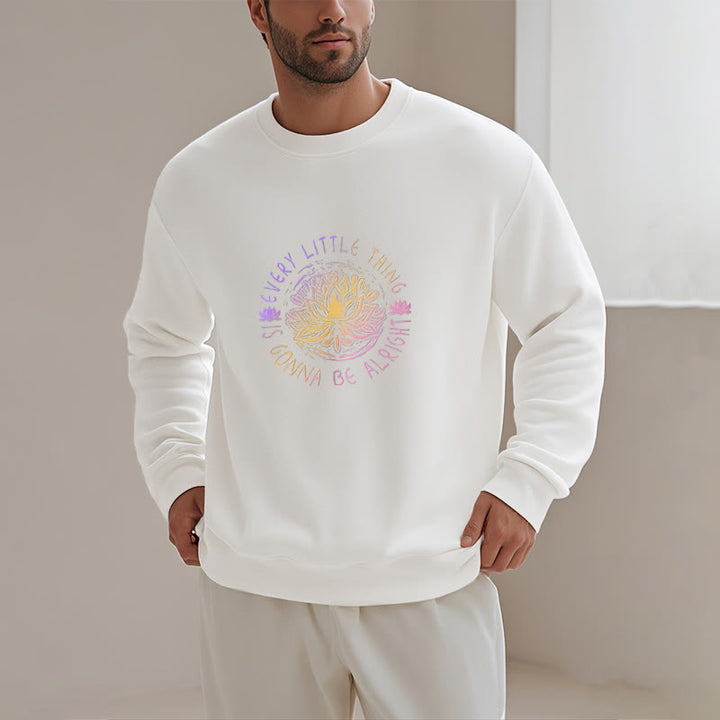 Sweat-shirt doublé polaire Buddha Stones TOUT VA BIEN SE PASSER