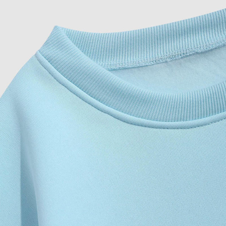 Sweat-shirt à col rond doublé en polaire Buddha Stones LEARN TO BE ALONE