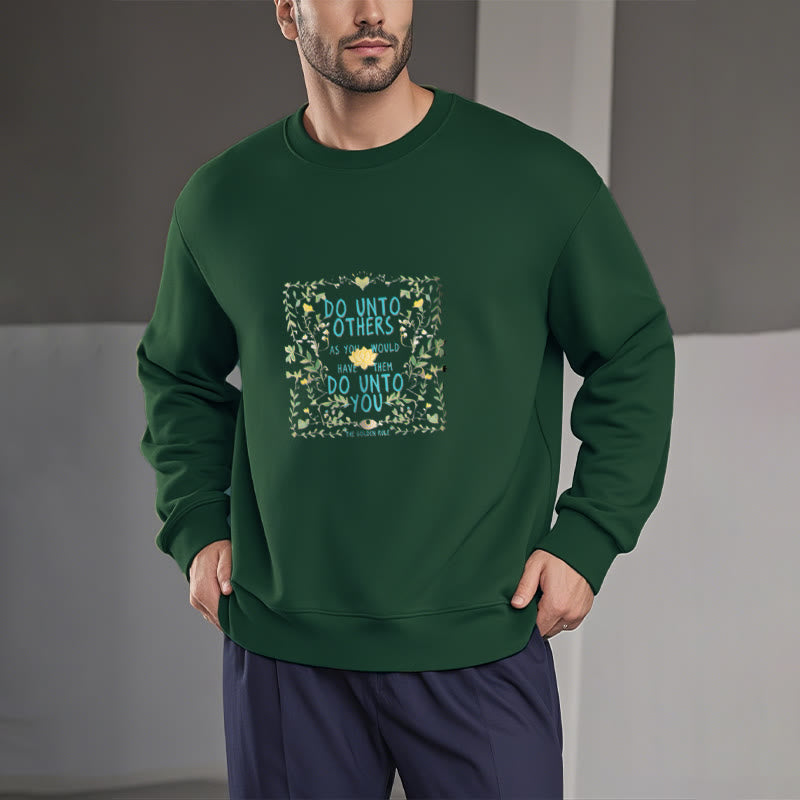 Sweat-shirt en polyester doublé polaire Buddha Stones The Golden Rule Lotus