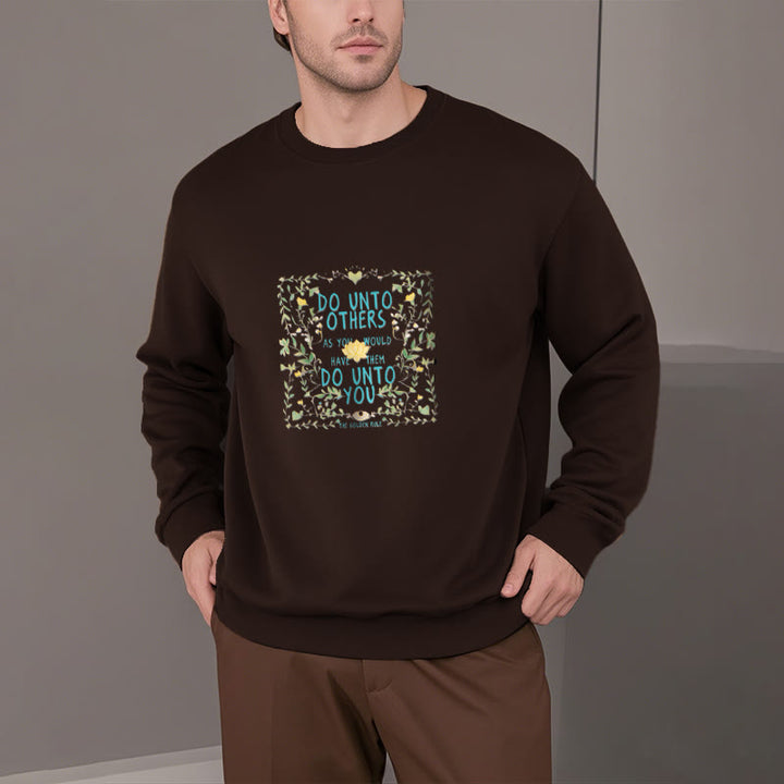 Sweat-shirt en polyester doublé polaire Buddha Stones The Golden Rule Lotus