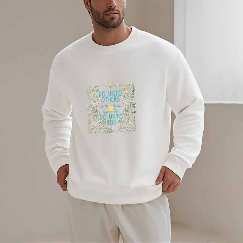 Sweat-shirt en polyester doublé polaire Buddha Stones The Golden Rule Lotus