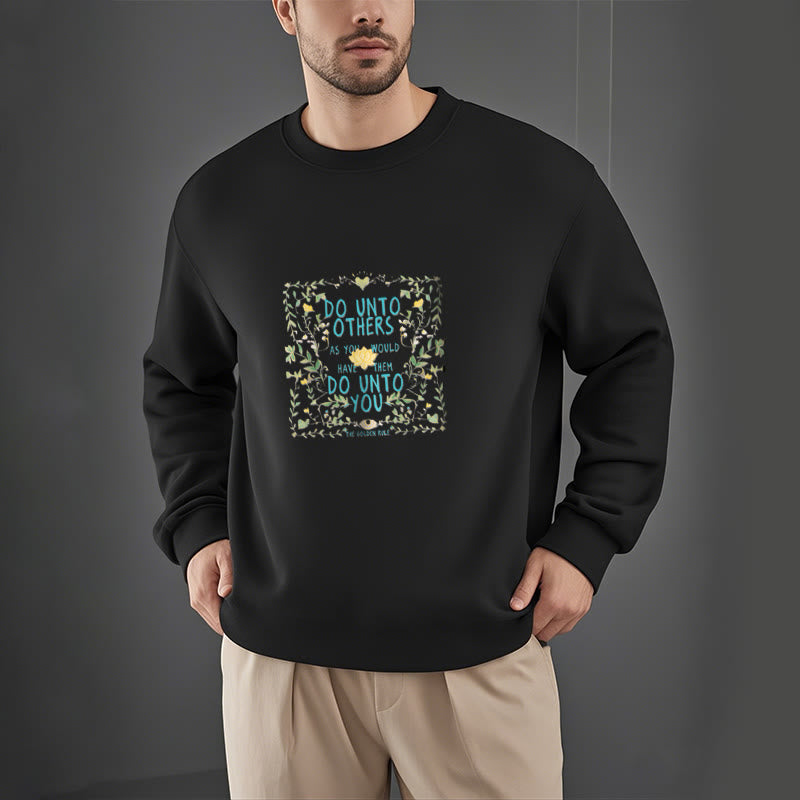 Sweat-shirt en polyester doublé polaire Buddha Stones The Golden Rule Lotus