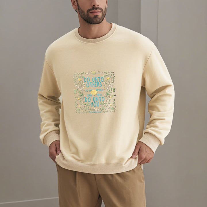 Sweat-shirt en polyester doublé polaire Buddha Stones The Golden Rule Lotus