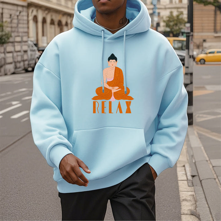 Sweat à capuche en polyester doublé polaire Buddha Stones RELAX