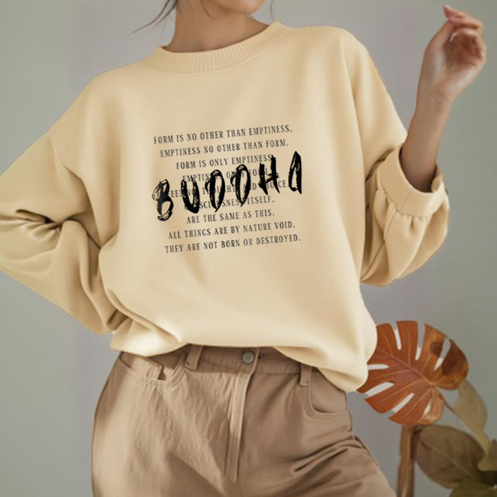 Sweat-shirt doublé polaire Buddha Stones LA FORME N'EST PAS AUTRE QUE LE VIDE