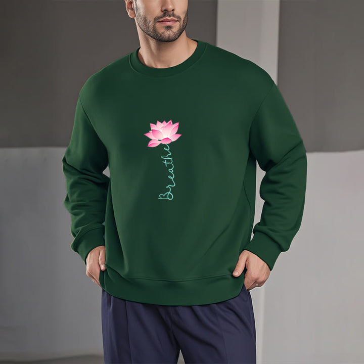 Sweat-shirt doublé polaire Buddha Stones Lotus BREATHE