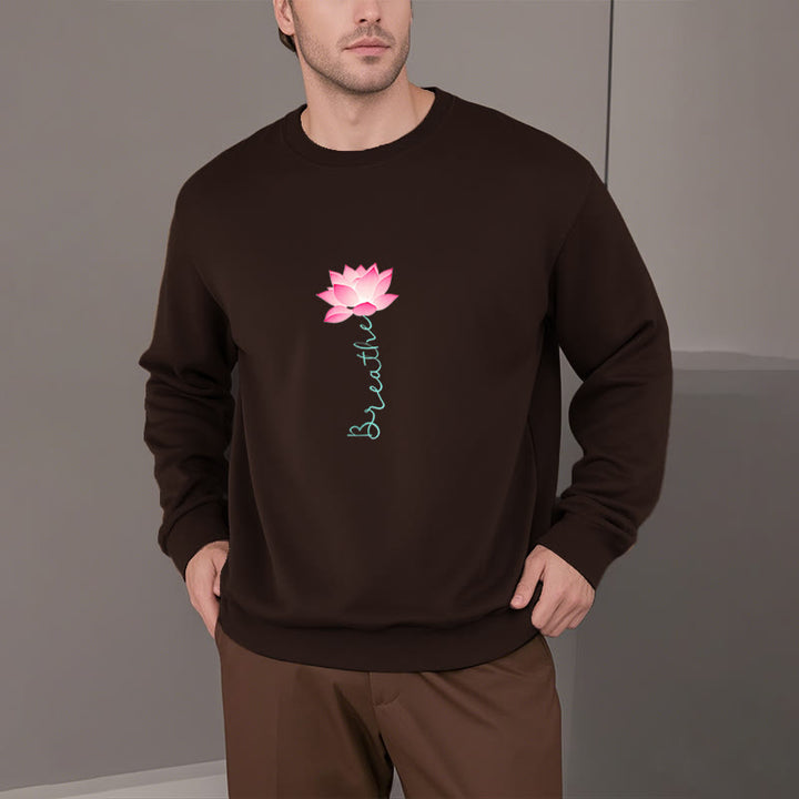 Sweat-shirt doublé polaire Buddha Stones Lotus BREATHE