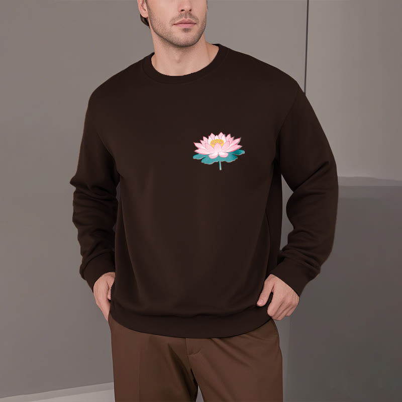 Sweat-shirt en polyester doublé polaire Buddha Stones Lotus Once You Feel You Are Avoided