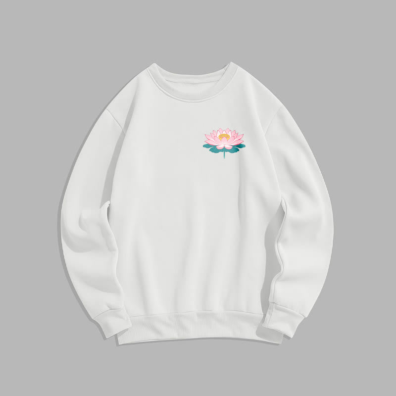 Sweat-shirt en polyester doublé polaire Buddha Stones Lotus Once You Feel You Are Avoided