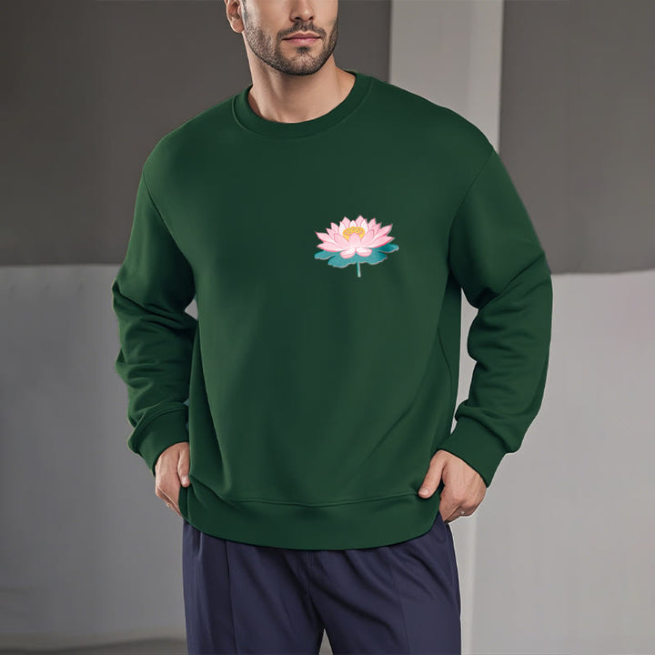 Sweat-shirt en polyester doublé polaire Buddha Stones Lotus Once You Feel You Are Avoided