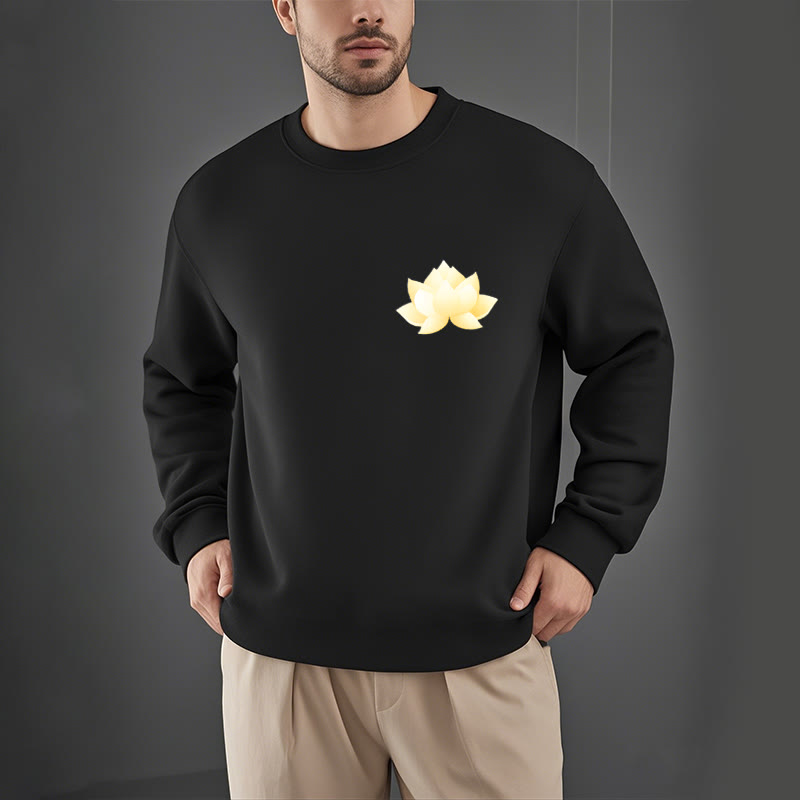 Sweat-shirt en polyester doublé polaire Buddha Stones Lotus J'essaie d'être meilleur