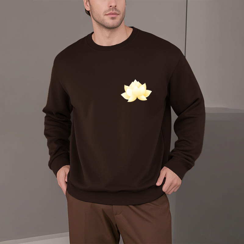 Sweat-shirt en polyester doublé polaire Buddha Stones Lotus J'essaie d'être meilleur