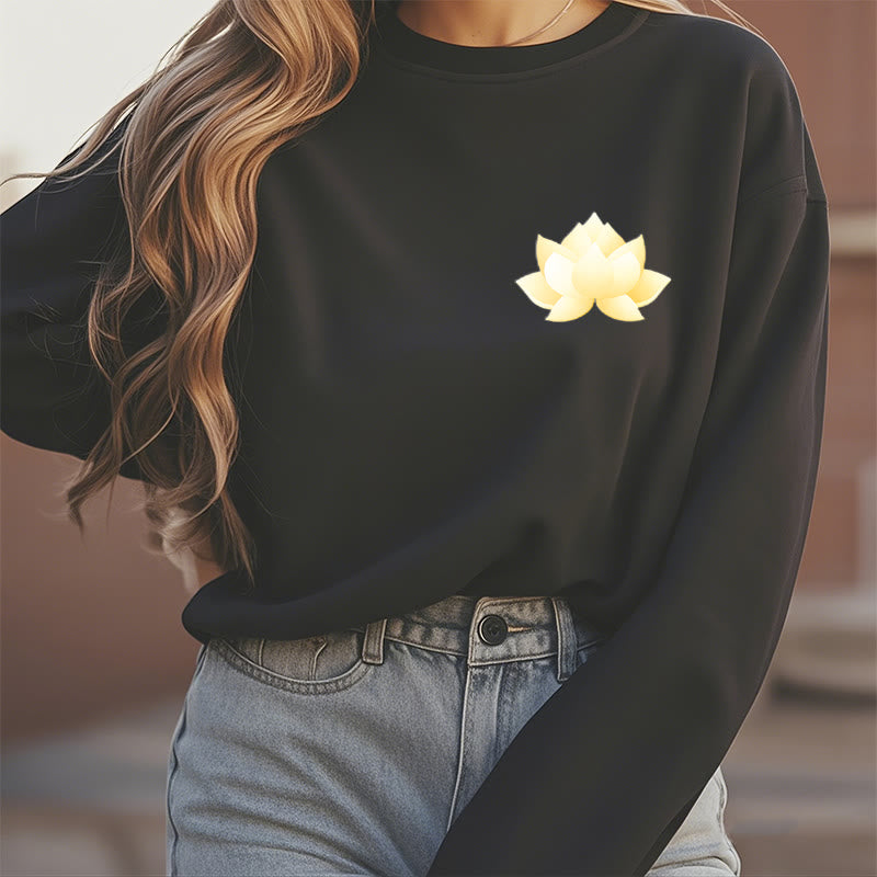 Sweat-shirt en polyester doublé polaire Buddha Stones Lotus J'essaie d'être meilleur