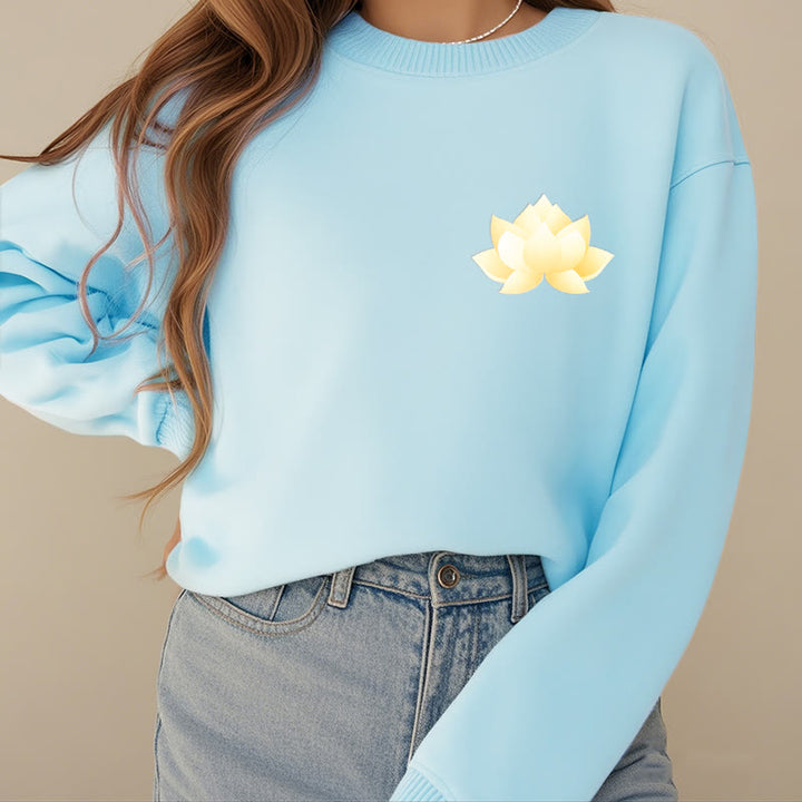 Sweat-shirt en polyester doublé polaire Buddha Stones Lotus J'essaie d'être meilleur