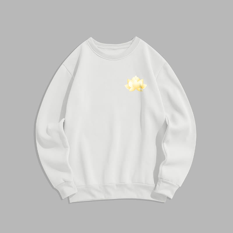 Sweat-shirt en polyester doublé polaire Buddha Stones Lotus J'essaie d'être meilleur