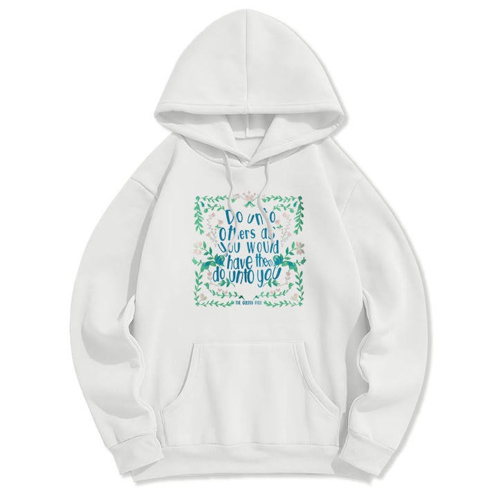 Sweat à capuche en polyester doublé polaire Buddha Stones The Golden Rule