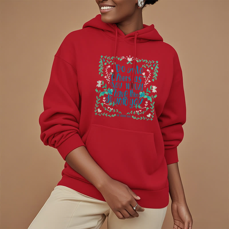 Sweat à capuche en polyester doublé polaire Buddha Stones The Golden Rule