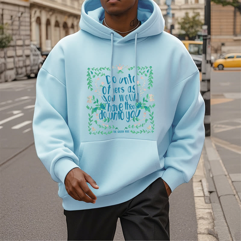 Sweat à capuche en polyester doublé polaire Buddha Stones The Golden Rule