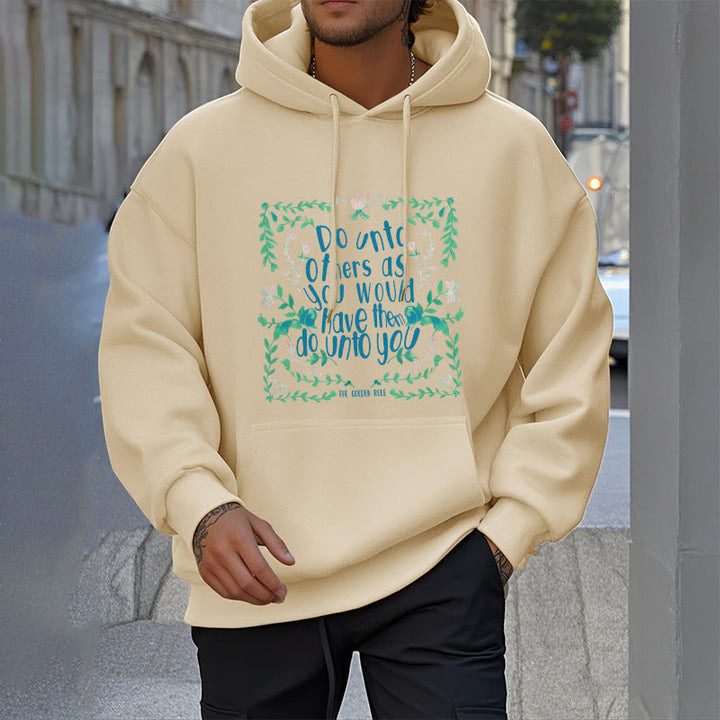 Sweat à capuche en polyester doublé polaire Buddha Stones The Golden Rule