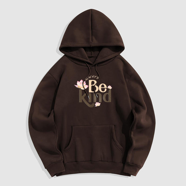 Sweat à capuche en polyester doublé polaire Buddha Stones Always Be Kind