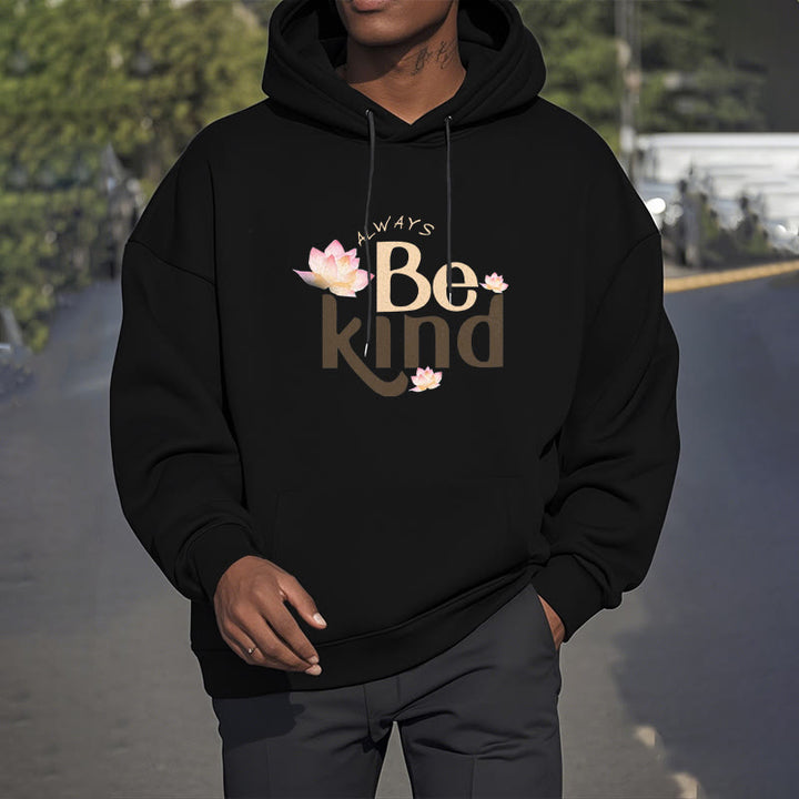 Sweat à capuche en polyester doublé polaire Buddha Stones Always Be Kind