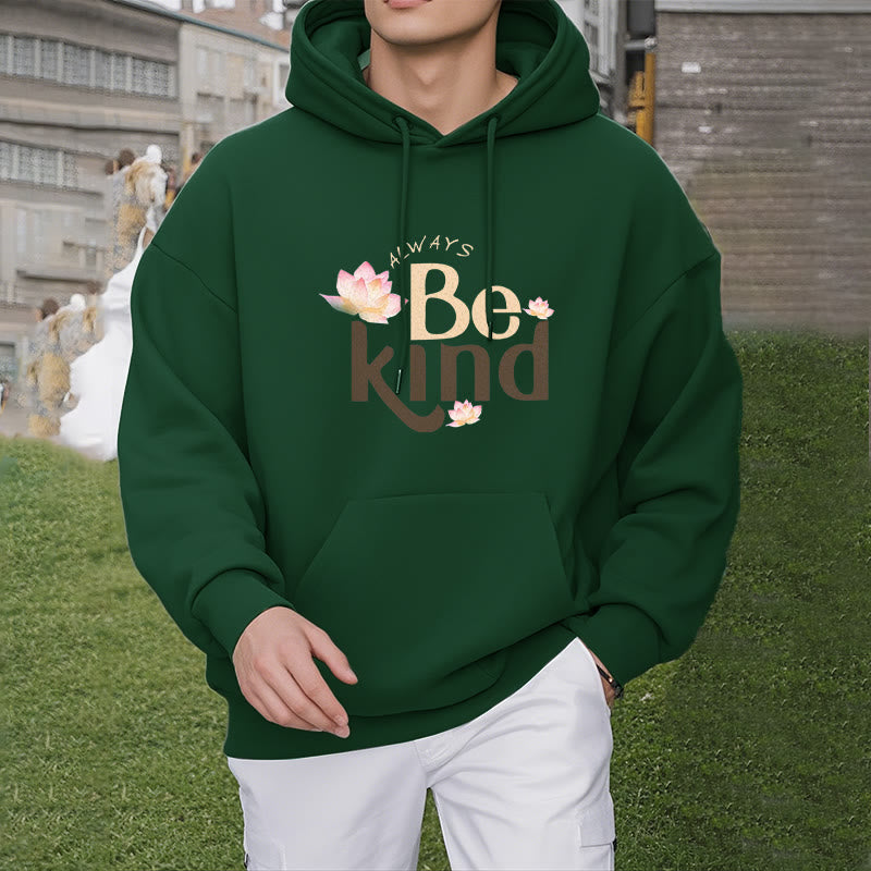 Sweat à capuche en polyester doublé polaire Buddha Stones Always Be Kind