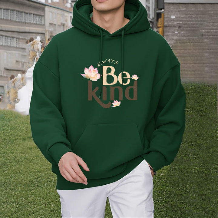 Sweat à capuche en polyester doublé polaire Buddha Stones Always Be Kind