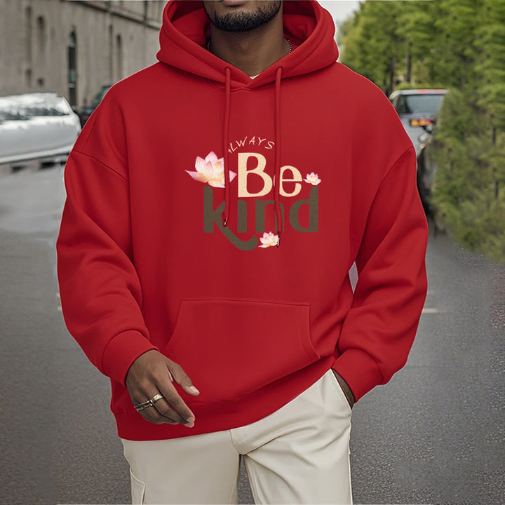 Sweat à capuche en polyester doublé polaire Buddha Stones Always Be Kind