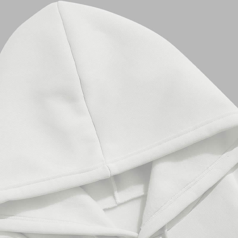 Sweat à capuche en polyester doublé polaire Buddha Stones Xin The Mind Is Everything